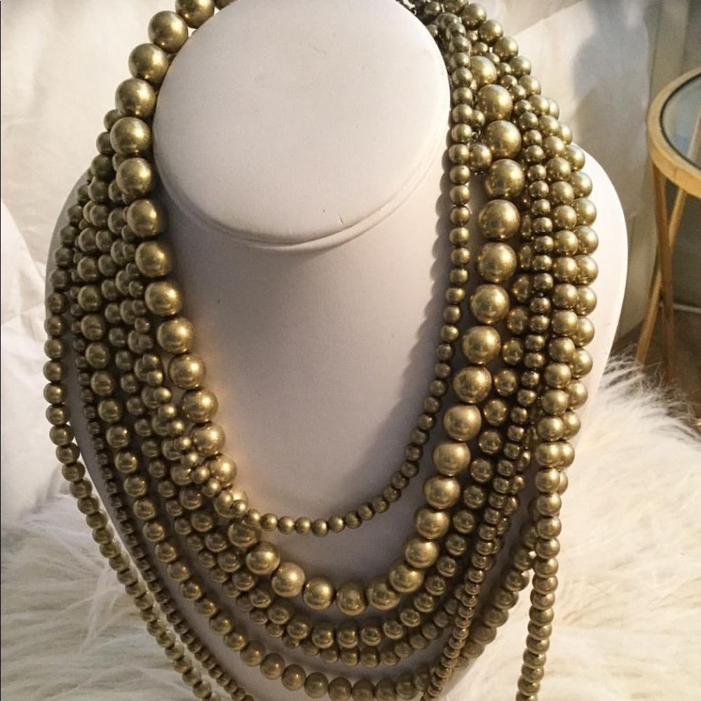 ✖️boutique gold pearl multi layer necklace ✨✨